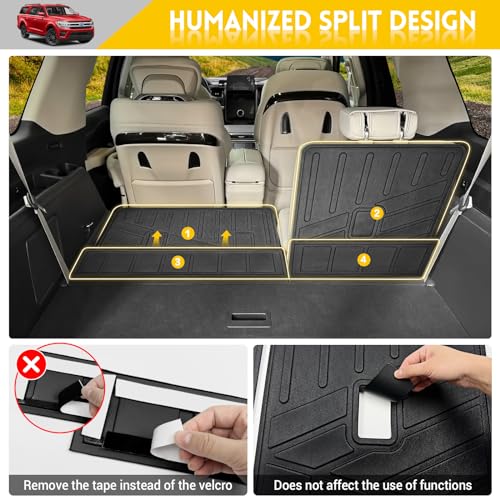 JTYZSM Backrest Mat for 2018-2024 Ford Expedition Max/Lincoln Navigator L Cargo Mat All Weather Rear Seat Back Cover Mat Cargo Liner for 18-24 Ford Expedition Max/Lincoln Navigator L Accessories - Image 4