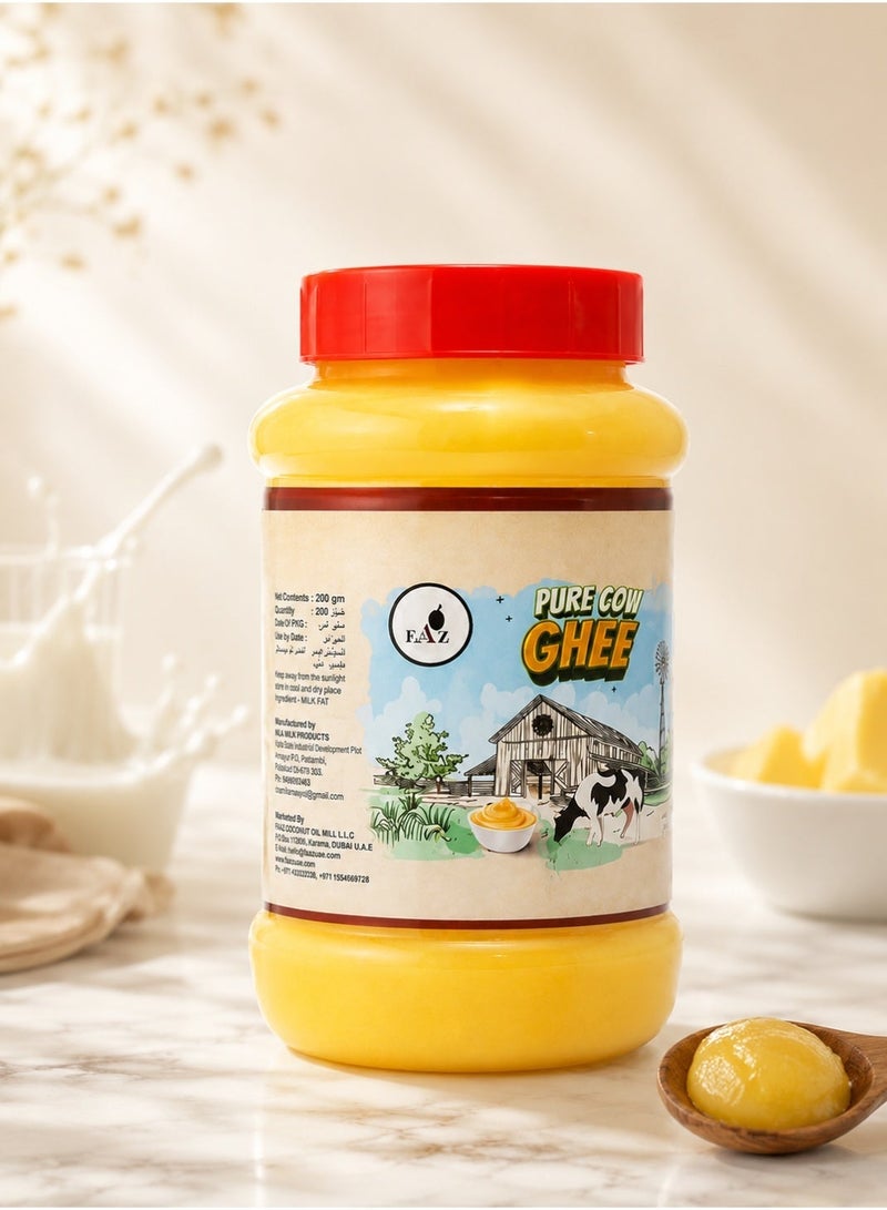 FAAZ Pure Cow Ghee | 100% Pure Milk Fat | Rich Aroma & Traditional Taste | Ideal for Cooking, Frying & Baking | 500g - Image 3