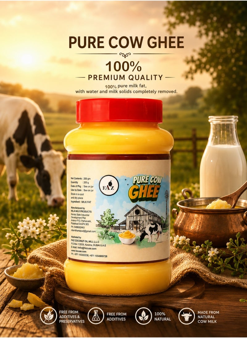 FAAZ Pure Cow Ghee | 100% Pure Milk Fat | Rich Aroma & Traditional Taste | Ideal for Cooking, Frying & Baking | 500g - Image 4