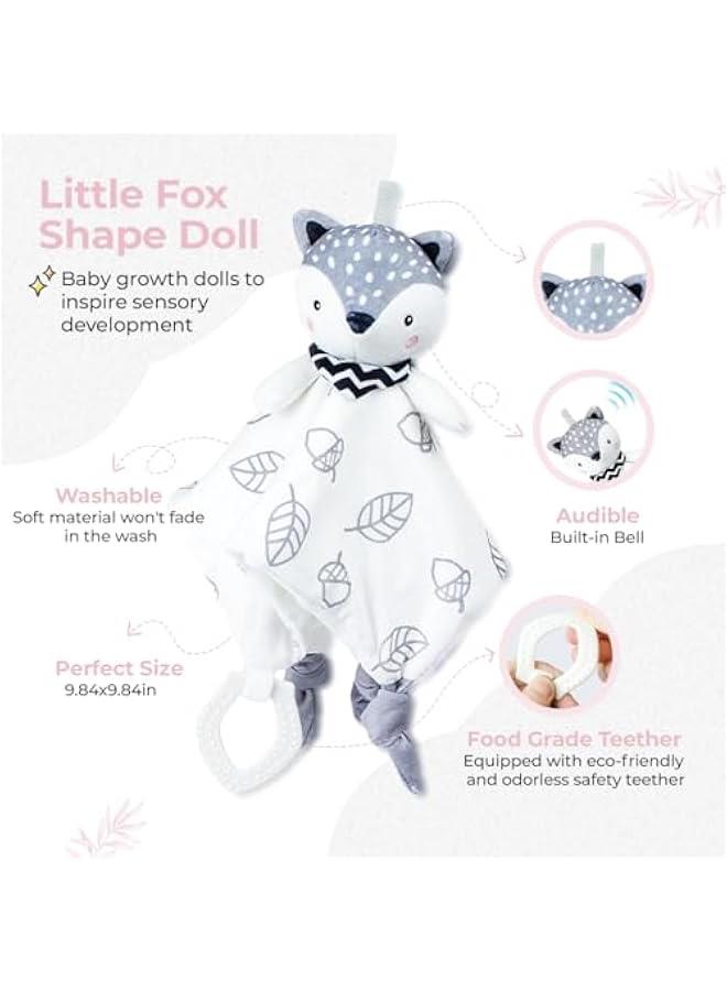 HOOKOR Baby Shower Gifts, Baby Gifts Bamboo Basket Includes Newborn Blanket,Baby Security Blanket,Wooden Rattle Toy, Funny Baby Bibs Socks & Greeting Card,Unique Baby Gift Essential - Image 4