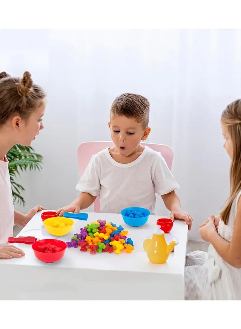 ٤٨ قطعة لعبة حيوانات بحرية للعد والتطابق - ألعاب تعليمية للأطفال مع أطباق فرز الألوان، أنشطة رياضيات مونتيسوري، هدية للبنين والبنات من عمر ٣ سنوات - Image 3