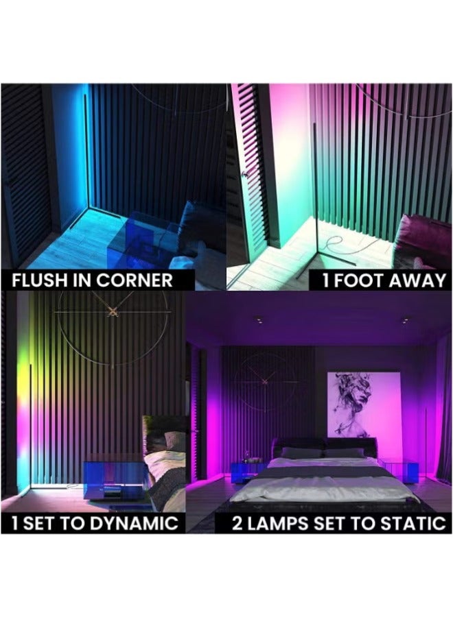 Minimalist Nordic Style RGB Corner Floor Lamp