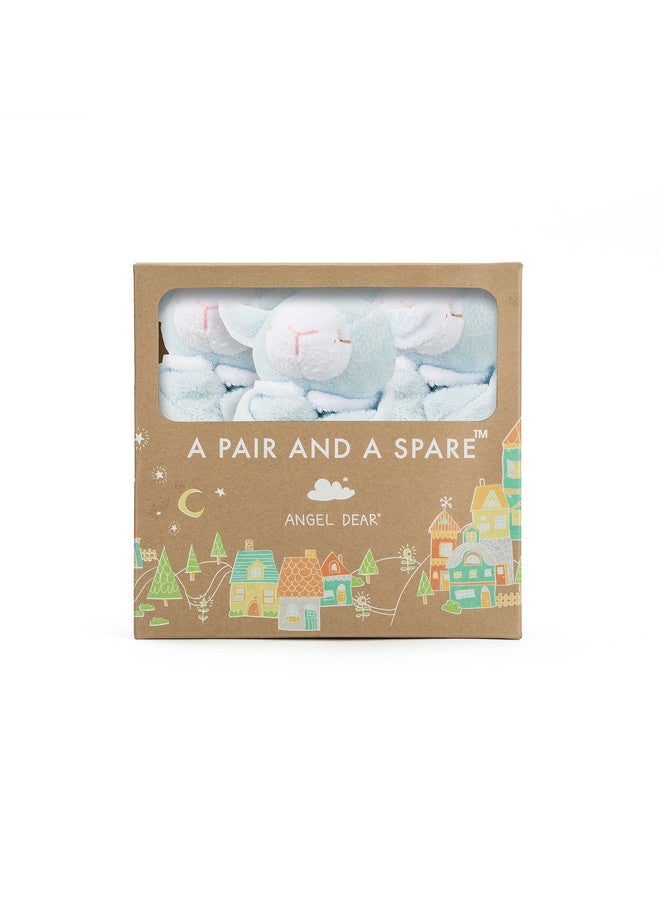 Angel Dear - Blue Lamb, Pair and A Spare Blankie Set, Pack of 3 - Image 1