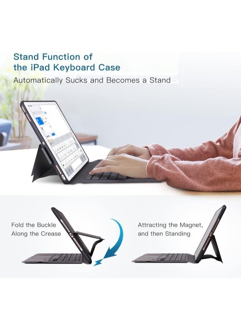 Gravity 10.2 8th/7th for 2020/2019 iPad Keyboard Case with Trackpad - Folio Cover for 2017 iPad Pro 10.5 inch & 2019 iPad Air 3 10.5" - Image 4