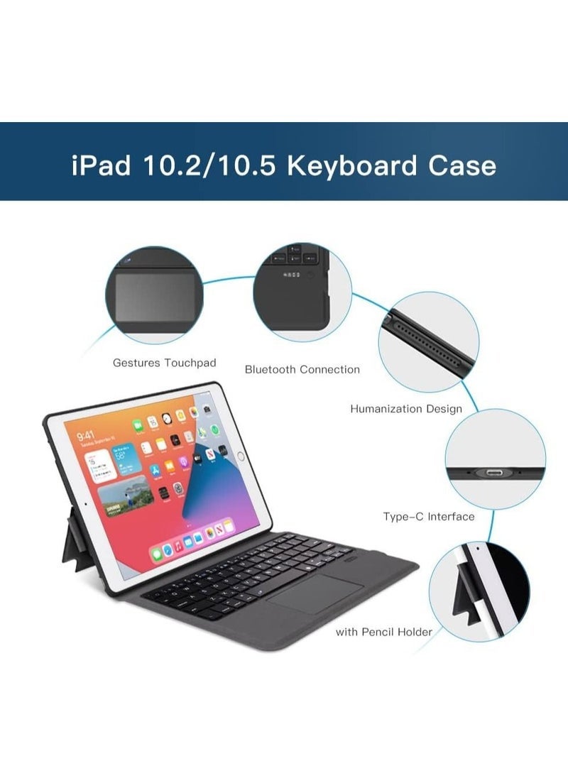 Gravity 10.2 8th/7th for 2020/2019 iPad Keyboard Case with Trackpad - Folio Cover for 2017 iPad Pro 10.5 inch & 2019 iPad Air 3 10.5" - Image 3
