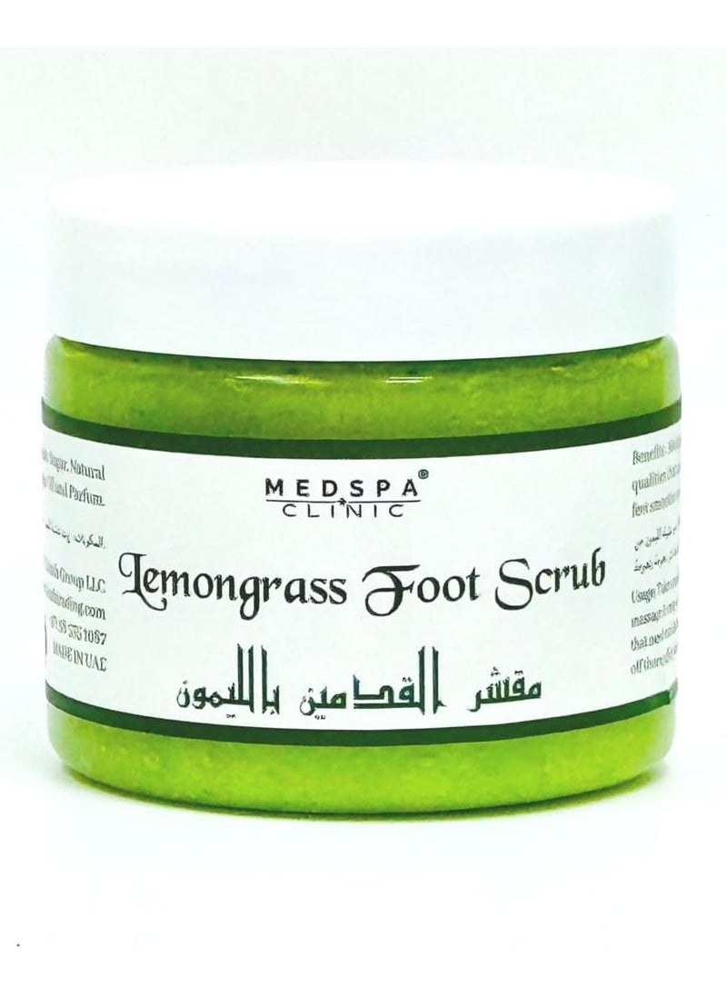 MEDSPACLINIC Lemongrass Foot Scrub Refresh and Revitalize Tired Feet 300g  - Image 1