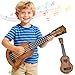 YEZI Classical Ukulele for Kids Mini Toddler Guitar Toy with Pick Educational Musical Instrument for Preschool Boys Girls Early Learning Music Toy for Ages 3 4 5 6 Years Old Maroon - Image 2