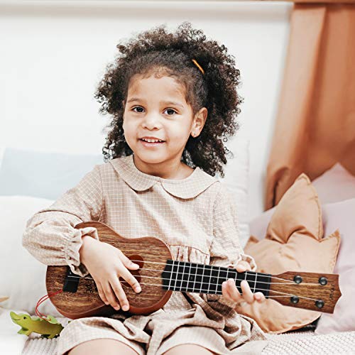 YEZI Classical Ukulele for Kids Mini Toddler Guitar Toy with Pick Educational Musical Instrument for Preschool Boys Girls Early Learning Music Toy for Ages 3 4 5 6 Years Old Maroon - Image 5