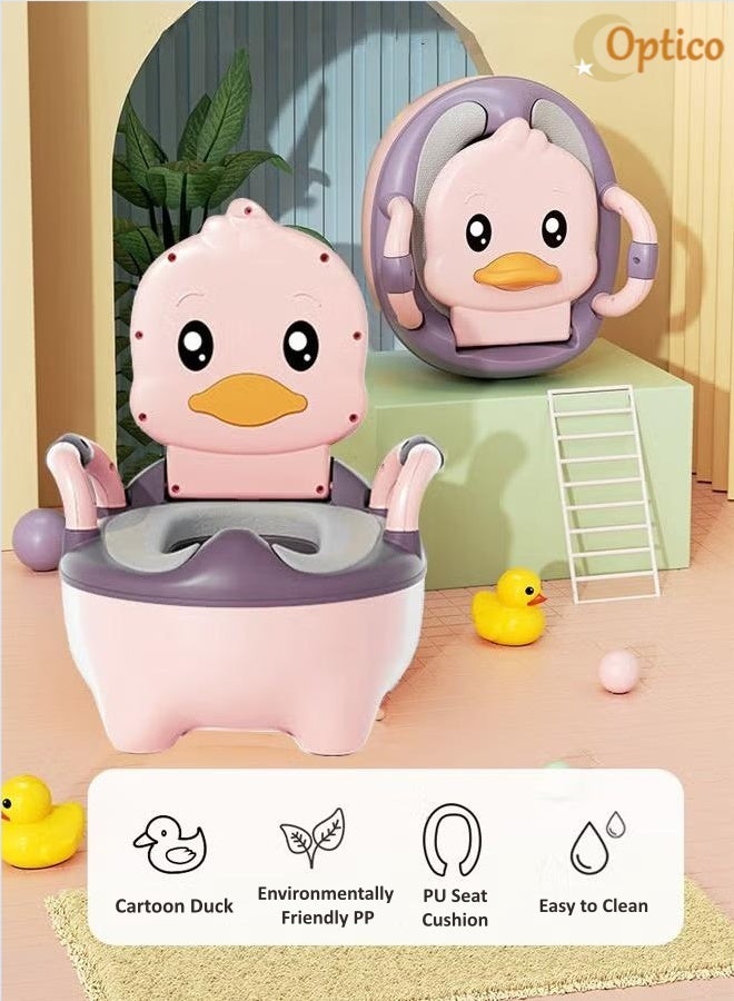 Optico Child Potty Training Chair for Boys and Girls Handles Splash Guard Comfortable Seat for Toddler - Image 1