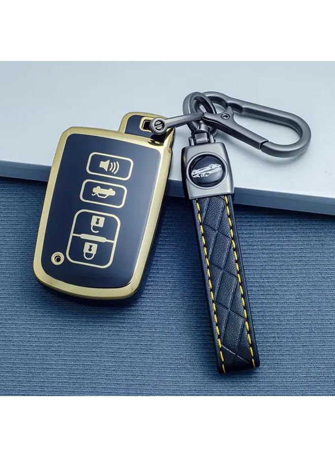غطاية مفتاح TPU الأحمر لـ تويوتا هايلاندر أفالون كامري كورولا RAV4 سيكويا - Image 1
