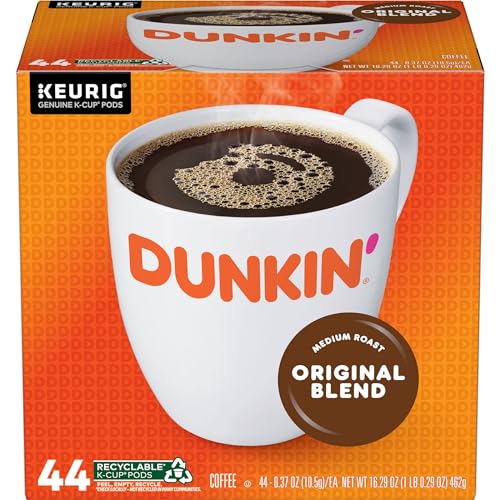 Dunkin' Original Blend Medium Roast Coffee, 44 Keurig K-Cup Pods - Image 1