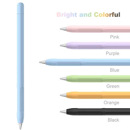 YINVA Case, Grip, Accessories Holder for Apple Pencil 1st Generation, Cover Sleeve with Protective Nib Cover for iPad Pencil(Blue) - Image 3