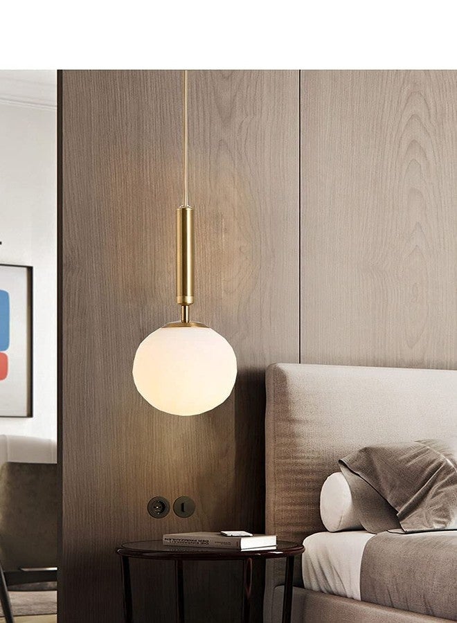 CITRA 1 Light LED Gold Frosted Round Ball Pendant Lamp Ceiling Light - Warm White - Image 5