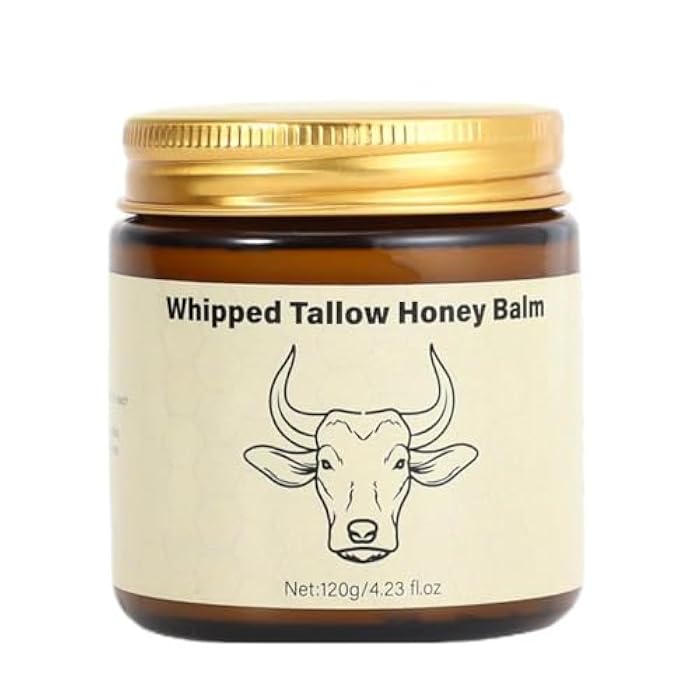 SURORAIN Whipped Tallow Honey Lip Balm, Tallow Honey Body Balm, Grass-Fed Tallow Skin Cream Body Moisturizer, Deeply Moisturizing and Nourishing for Dry Skin, Suitable for Dry, Chapped Skin - Image 1