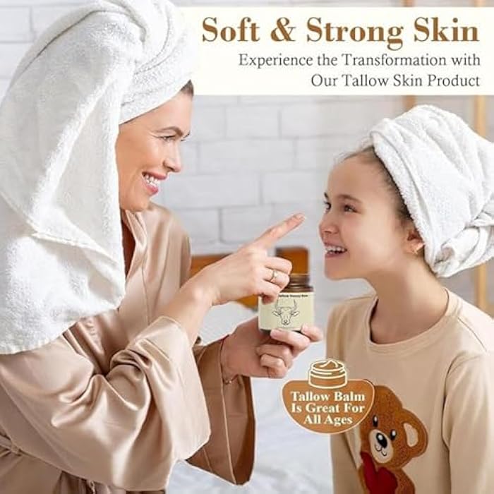 SURORAIN Whipped Tallow Honey Lip Balm, Tallow Honey Body Balm, Grass-Fed Tallow Skin Cream Body Moisturizer, Deeply Moisturizing and Nourishing for Dry Skin, Suitable for Dry, Chapped Skin - Image 5