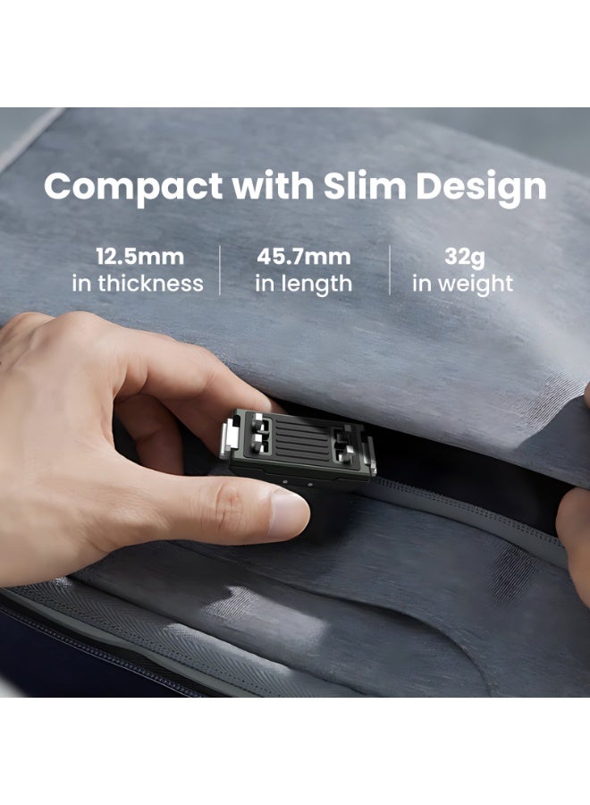 aMagisn Metal Magnetic Quick-Release Dual Interface Base Compatible with Insta360 X5/Ace Pro 2 – Lightweight Anti-Vibration Mount with Secure Lock and Compact Design – Action Camera Accessory  - Image 5