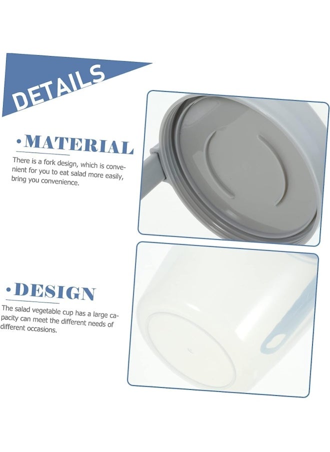 Premify - Overnight Oats Jar Set Of 2 With Spoons, 1070Ml / 36Oz Reusable Plastic Breakfast Jars With Partitions, On The Go Yogurt/Dessert Cups For Oatmeal, Cereal, Pudding, Porridge, Fruit Salad - Image 1