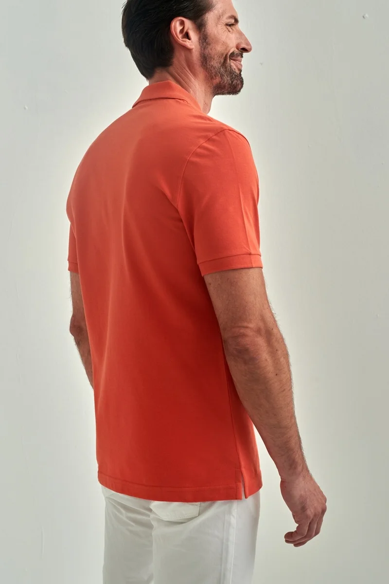 Bisse Men's Underwire Collar Basic Regular Fit T-Shirt ORANJ TS22Y22013_D22