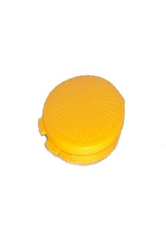 Tupperware Mini Clamshell Pill Keeper Round Pocket Container, Harvest Maize