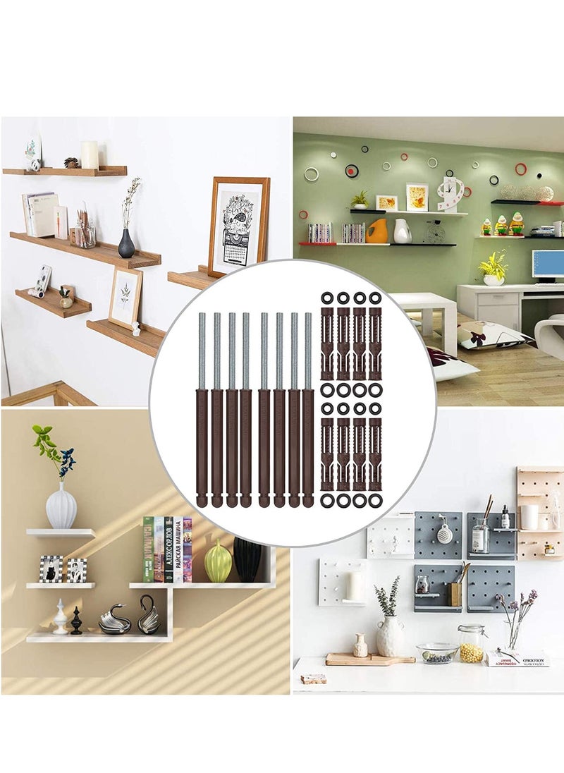 Generic - Floating Shelf Brackets, Heavy Duty Invisible Shelf Brackets,DIY Custom Hardware Blind Supports Shelves (4, (Ø10 x100 MM)) - Image 1