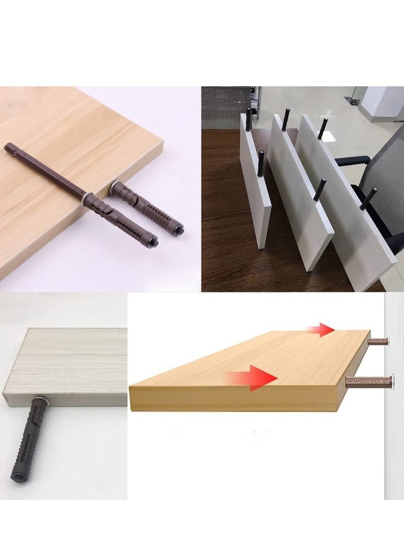 Generic - Floating Shelf Brackets, Heavy Duty Invisible Shelf Brackets,DIY Custom Hardware Blind Supports Shelves (4, (Ø10 x100 MM)) - Image 1
