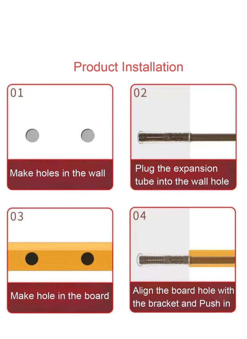 Generic - Floating Shelf Brackets, Heavy Duty Invisible Shelf Brackets,DIY Custom Hardware Blind Supports Shelves (4, (Ø10 x100 MM)) - Image 1