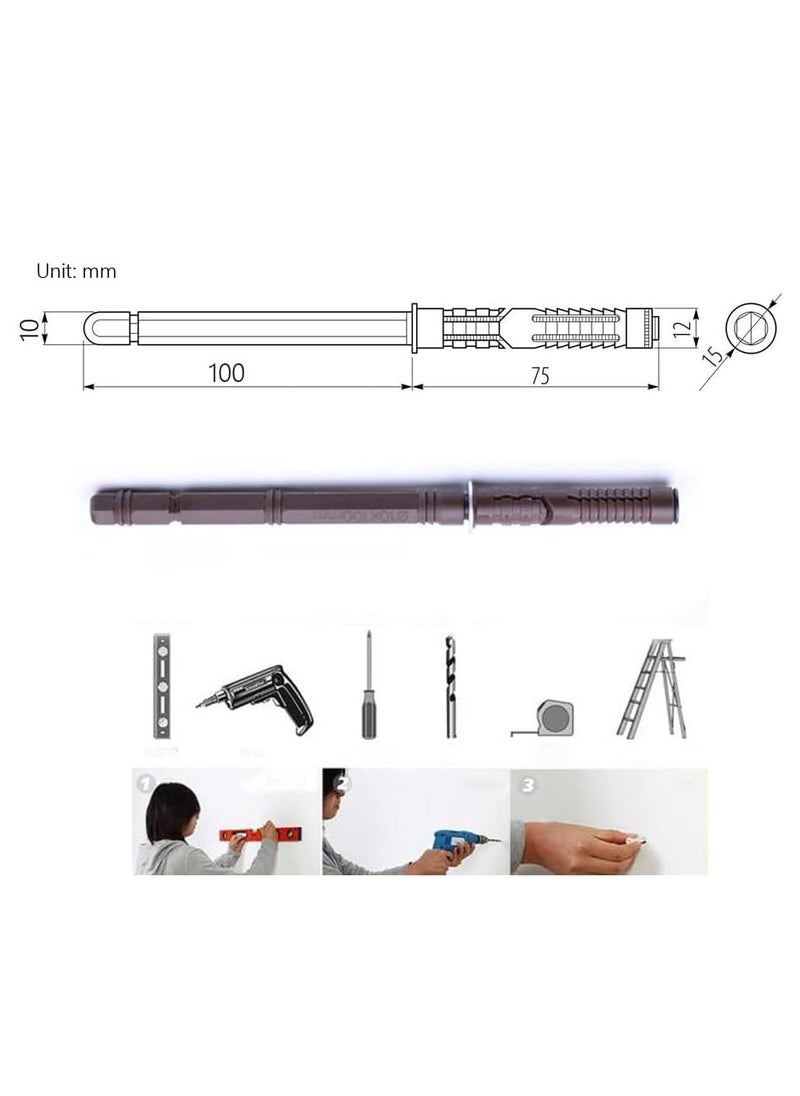 Generic - Floating Shelf Brackets, Heavy Duty Invisible Shelf Brackets,DIY Custom Hardware Blind Supports Shelves (4, (Ø10 x100 MM)) - Image 1