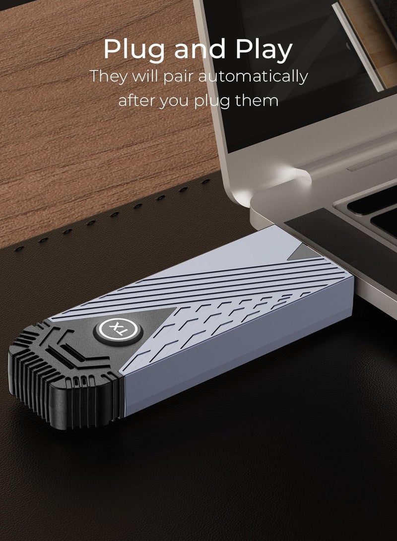 مجموعة جهاز إرسال واستقبال HDMI لاسلكي - موسع HDMI محمول بدقة 4K، التوصيل والتشغيل، يدعم 2.4/5 جيجاهرتز لبث الفيديو والصوت من الكمبيوتر المحمول أو الكمبيوتر الشخصي أو صندوق التلفزيون أو جهاز العرض. - Image 3