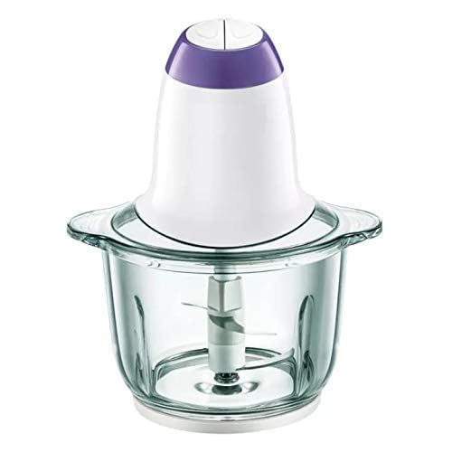 FEELING MALL 2 Liter ABS Electric Meat Grinder 300W With Bowl Stainless Steel and Glass Fruits Vegetable Grater Chopper Fillings Maker Onion, Garlic Slicer Dicer Nuts Blender Heavy for Kitchen - Image 2