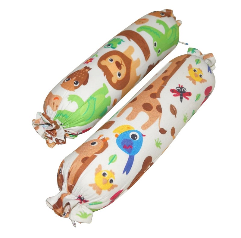 Gordon Home Baby Bolsters for Side and Neck Support with Washable and Removable Cover Size 35 Cm X 10 Cm Pack of 2P Brown - Image 2