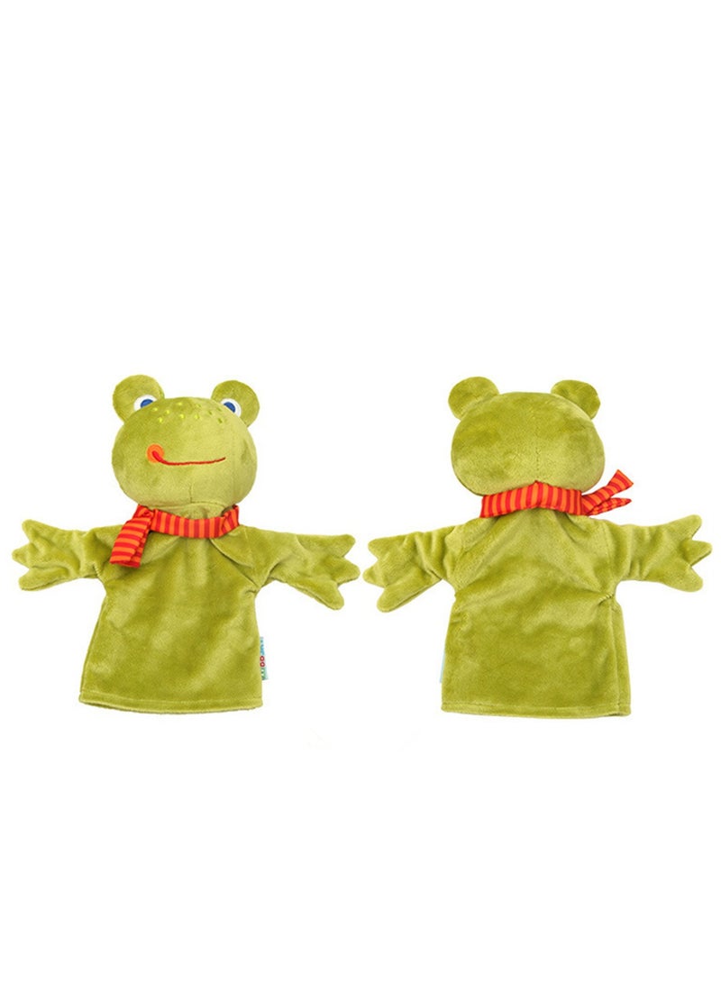 Loquat Cute Cartoon Animals Little Frog Hand Puppets Baby Plush Toy Dolls 25*24cm - Image 2