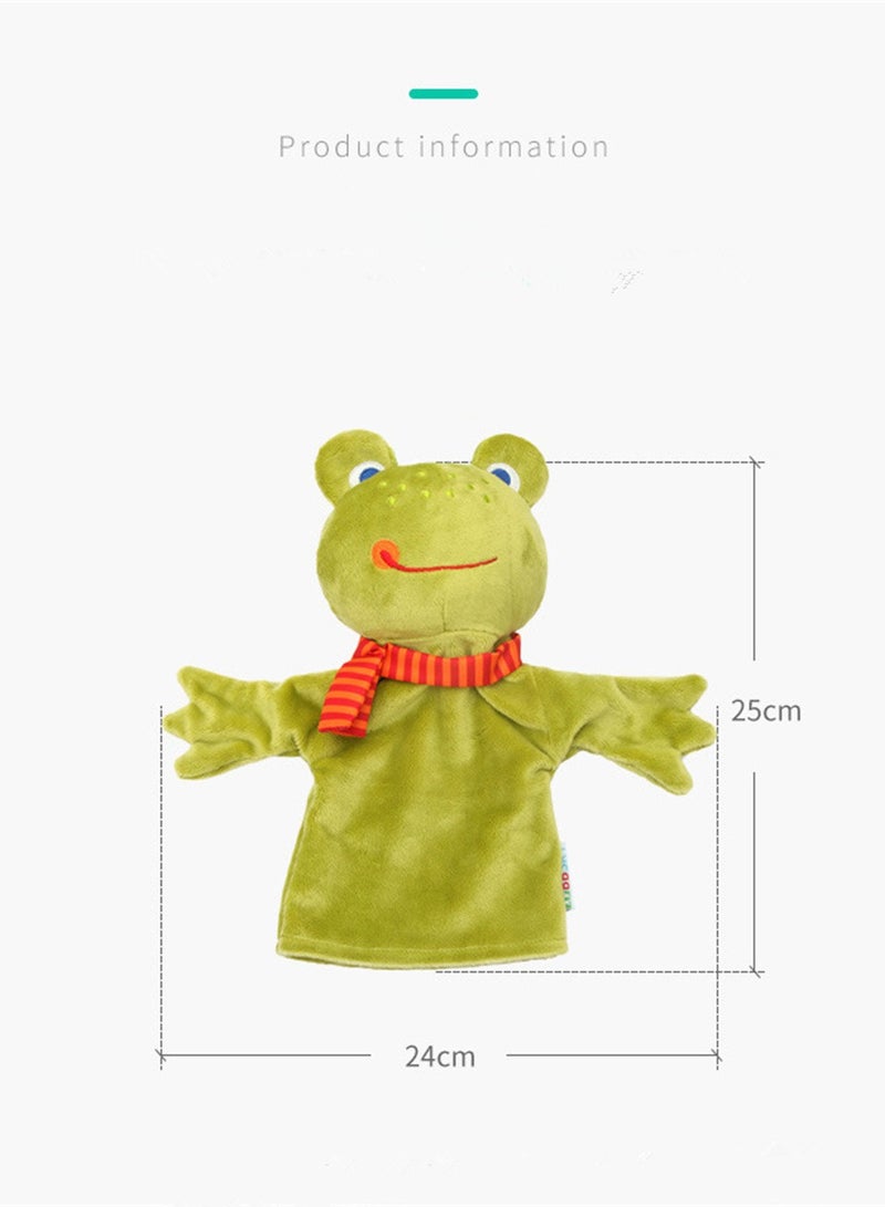 Loquat Cute Cartoon Animals Little Frog Hand Puppets Baby Plush Toy Dolls 25*24cm - Image 3