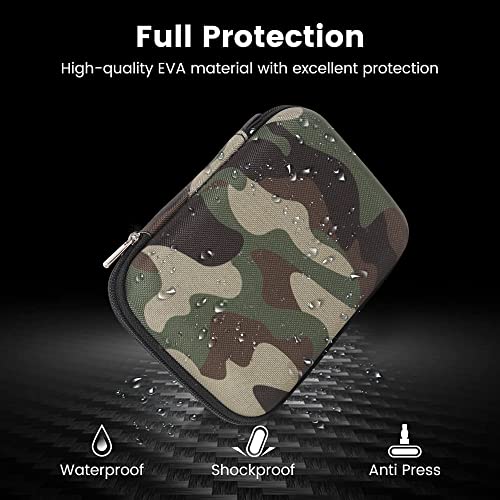 GadgetBite Hard Disk Case External Printed Hard Drive Disk Enclosure Portable Carrying EVA Case Cover Pouch Casing for 2.5-Inch Hard Drive (Army Green) - Image 5