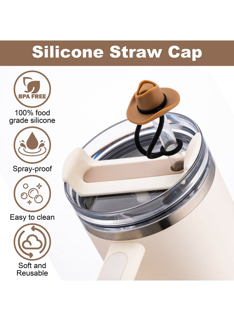Dominy 6 PCS Straw Covers Cap, Straw Cover Compatible With The 30&40 Oz Tumbler, Cute Straw Caps in Various Shapes Silicone Straw Toppers, Drinking Straw Caps for 0.4 Inch/10 mm Straw Tips  - Image 2