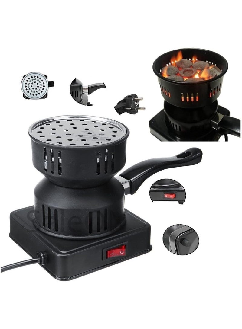 Multi-Purpose Charcoal Burner for BBQ and Shisha, Electric Heater Stainless Steel with Porcelain Coating, Fast Heating Technology - Image 1