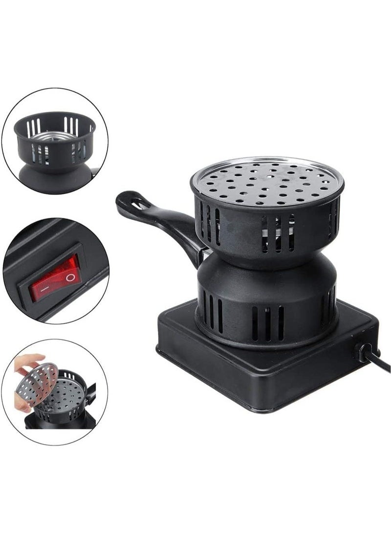 Multi-Purpose Charcoal Burner for BBQ and Shisha, Electric Heater Stainless Steel with Porcelain Coating, Fast Heating Technology - Image 2