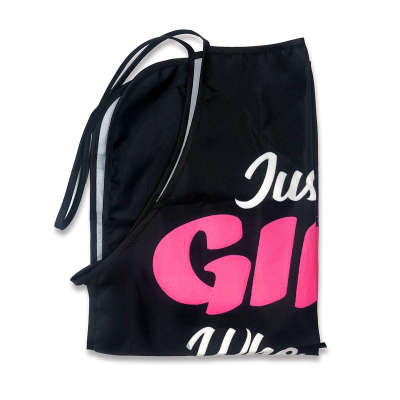 DZGlobal Fashion Children Kitchen Apron - Chef Kitchen Cooking and Baking Bib Apron (Funny Just A Girl Loves Slime) - Image 2
