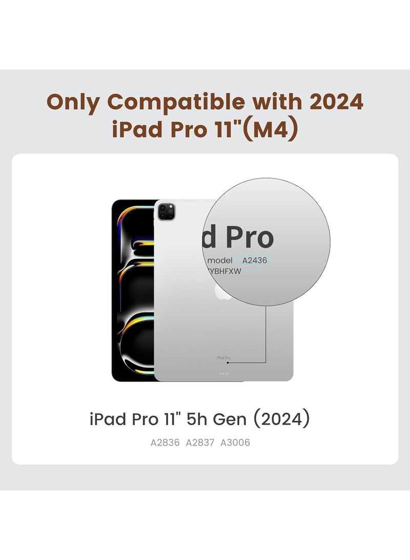 PITAKA حافظة بيتاكا لجهاز آيباد برو 11 بوصة 2024، حافظة متوافقة مع لوحة المفاتيح السحرية لجهاز آيباد برو M4، تدعم شحن قلم آبل، مصنوعة من ألياف الأراميد [حافظة MagEZ 2 - أسود/رمادي] - Image 5