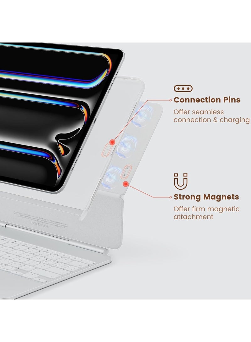 PITAKA حافظة بيتاكا لجهاز آيباد برو 11 بوصة 2024، حافظة متوافقة مع لوحة المفاتيح السحرية لجهاز آيباد برو M4، تدعم شحن قلم آبل، مصنوعة من ألياف الأراميد [حافظة MagEZ 2 - أسود/رمادي] - Image 3
