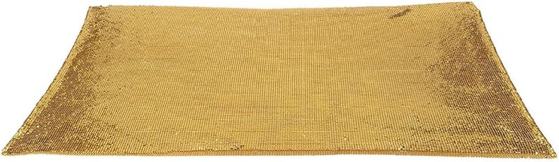 Gold Color Sequin Fabric Aluminum Metal Mesh Flexible Cuttable Sheet For Bags Shoes Cars Home Decor - Image 1