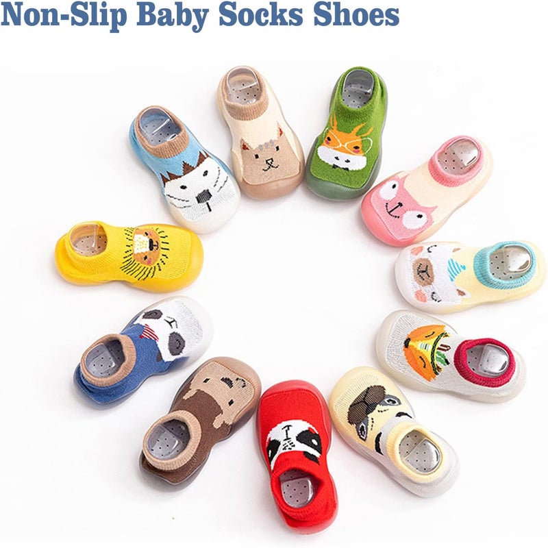 Non-Slip Baby Slippers, Unisex Baby Socks Shoes, Kids Baby Girl Boys Toddler Anti-Slip Slippers, Socks Cotton Shoes, Flexible Cozy Breathable Shoes for Baby Toddler Infant Child Kid (0-6M,C) - Image 2