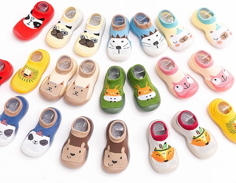 Non-Slip Baby Slippers, Unisex Baby Socks Shoes, Kids Baby Girl Boys Toddler Anti-Slip Slippers, Socks Cotton Shoes, Flexible Cozy Breathable Shoes for Baby Toddler Infant Child Kid (0-6M,C) - Image 5