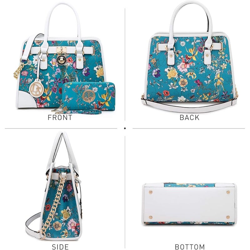 DASEIN Women Handbags Top Handle Satchel Purse Shoulder Bag Briefcase Hobo Bag Set 2pcs - Image 3
