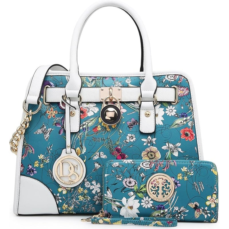 DASEIN Women Handbags Top Handle Satchel Purse Shoulder Bag Briefcase Hobo Bag Set 2pcs - Image 1