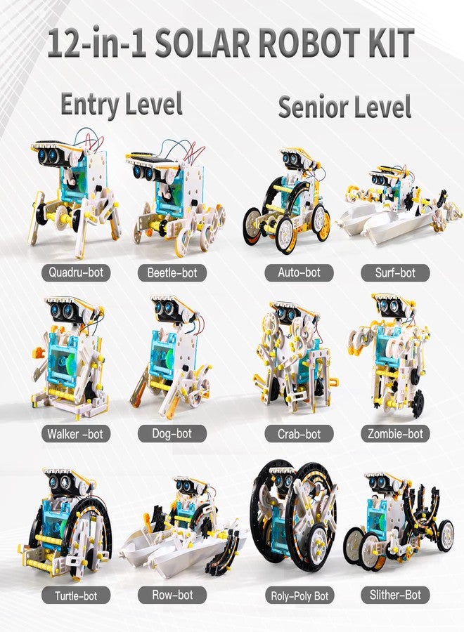 Lucky Doug Toys for Ages 8-13,12-in-1 STEM Solar Robot Kit Toys Gifts for Kids 8 9 10 11 12 13 Years Old, Educational Building Science Experiment Set Gifts for Kids Boys Girls - Image 5