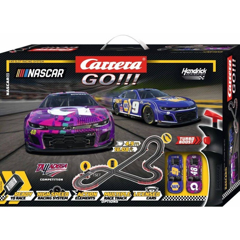 Carrera GO!!! NASCAR Talladega Competition Slot Cars Racing Track Set (4.9 m)