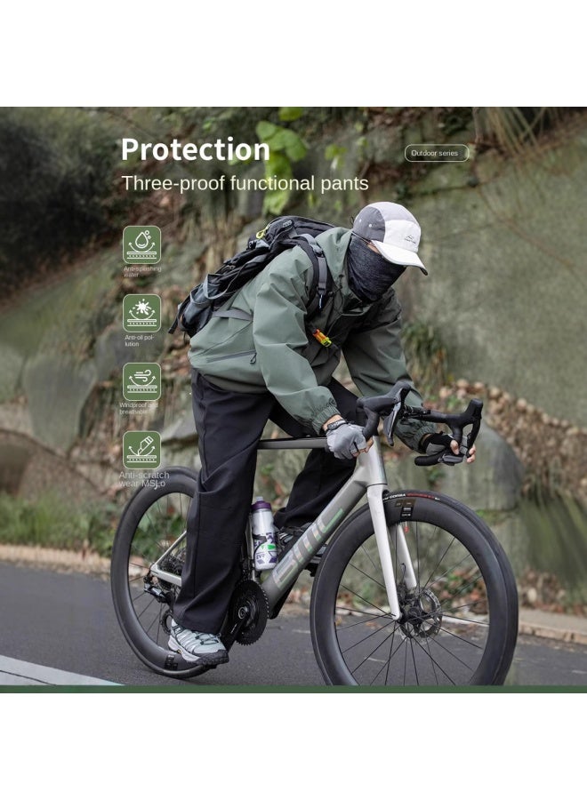 Izexx Trendy Brand Outdoor Sports Waterproof Rustic Pants Men's Functional Wind Speed Dry Mountaineering Pants Casual Straight Tooling Pants - Image 2