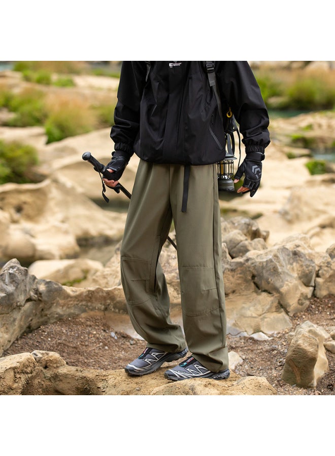 Izexx Trendy Brand Outdoor Sports Waterproof Rustic Pants Men's Functional Wind Speed Dry Mountaineering Pants Casual Straight Tooling Pants - Image 1