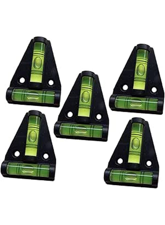 5pcs Mini Triangle Bubble Spirit Levels With Mounting Holes For Vertical Horizontal Measuring - Image 1