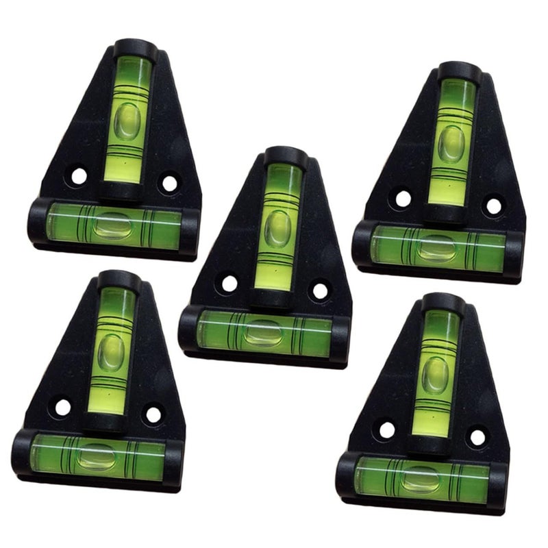 5pcs Mini Triangle Bubble Spirit Levels With Mounting Holes For Vertical Horizontal Measuring - Image 2